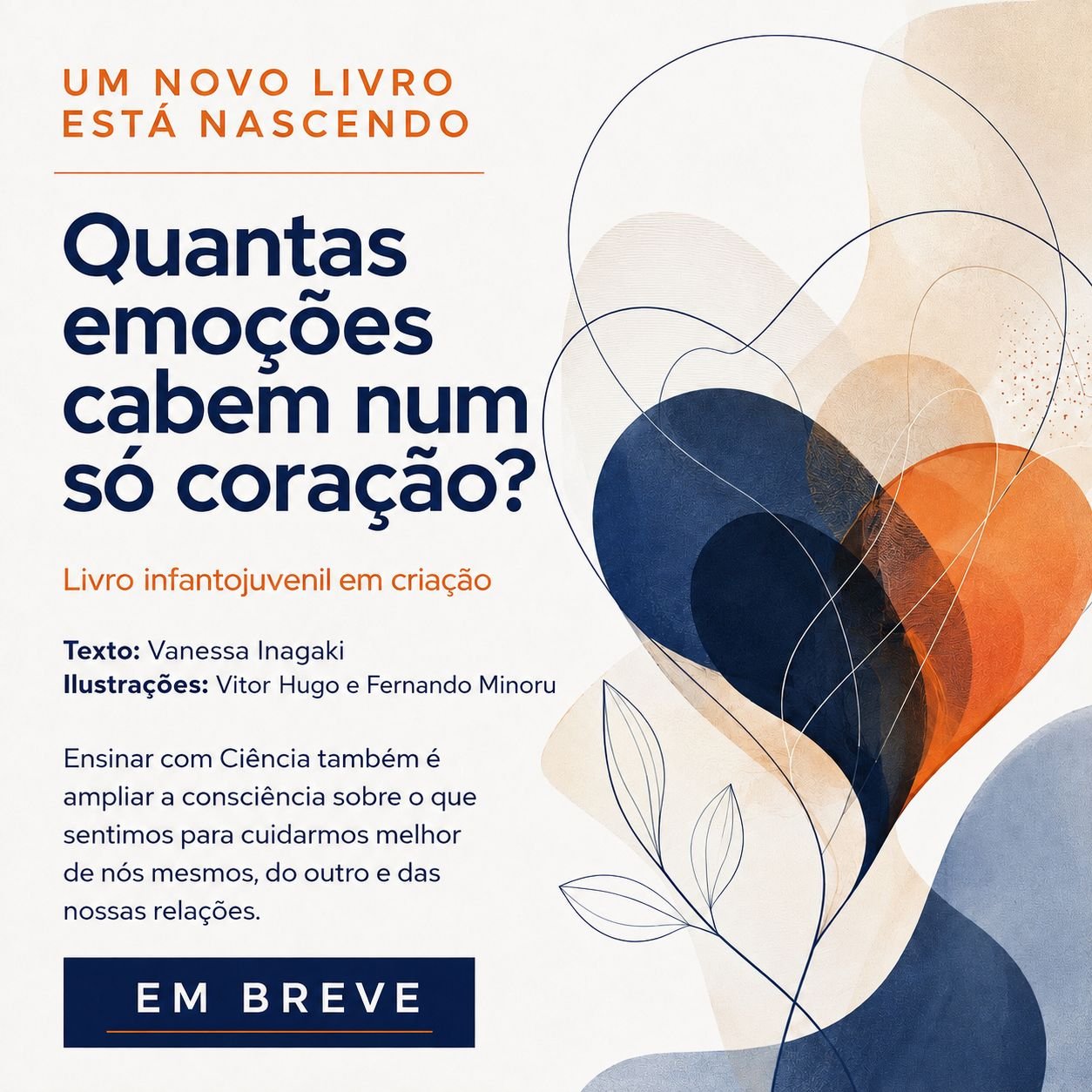 Folder do livro Quantas emoções cabem num só coração?